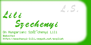 lili szechenyi business card